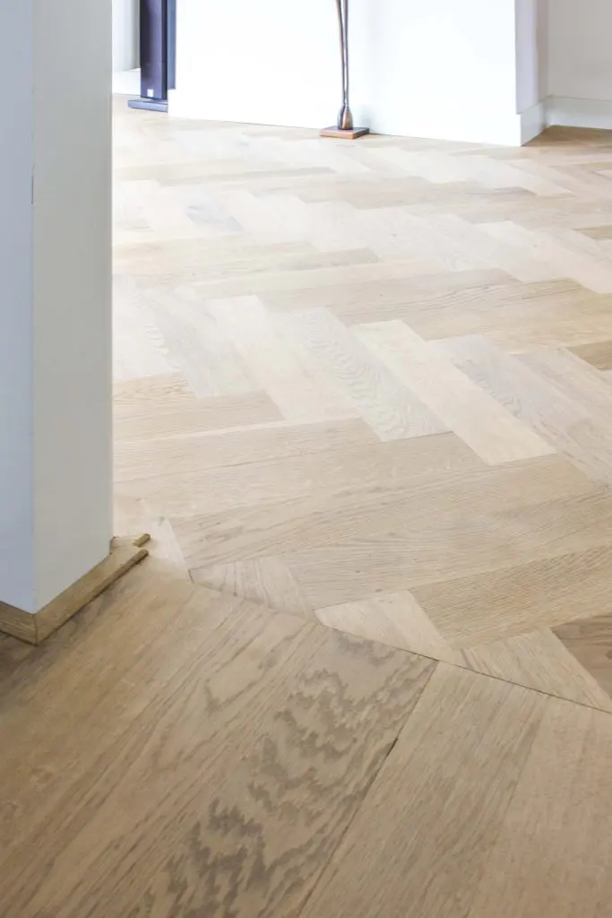 light oak herringbone floor