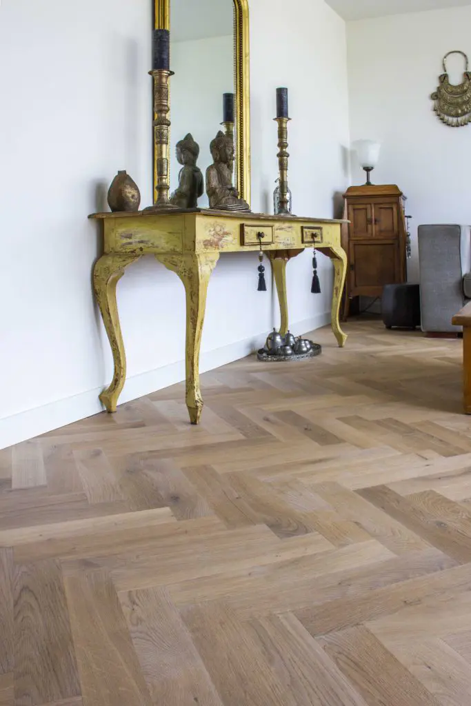 light oak herringbone floor