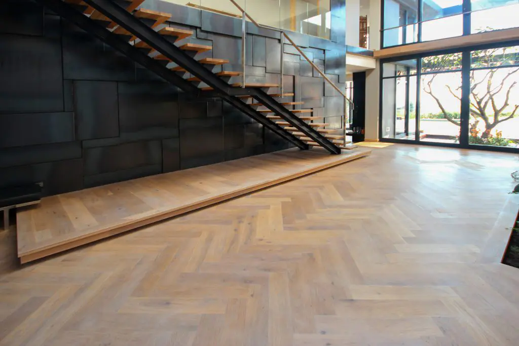 Herringbone floor in luxury villa