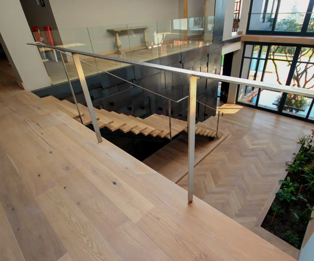 Herringbone floor in luxury villa