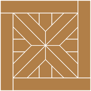 Das Castel-Muster von Cinzento Custom Made®. Eine Abwandlung des bekannten Versailles-Musters.